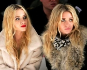 Mary-Kate and Ashley Olsen at the Jenni Kayne show in New York last year.