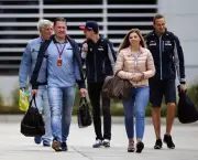 www.sutton-images.com

Max Verstappen (NED) Scuderia Toro Rosso with Roger Benoit (SUI) Journalist, his sister Victoria Jane Verstappen (NED), and his Father Jos Verstappen (NDL) at Formula One World Championship, Rd2, Bahrain Grand Prix Preparations, Bahrain International Circuit, Sakhir, Bahrain, Thursday 31 March 2016.