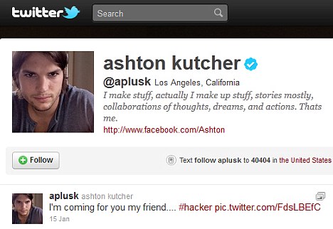 Ashton Kutcher no Twitter