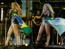 Beyoncé Segurando a Bandeira do Brasil